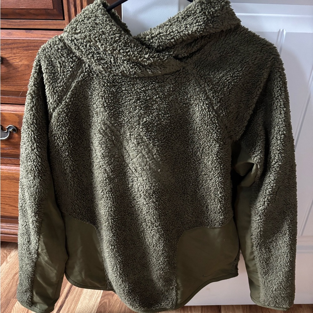 Nike Olive Green Sherpa Jacket